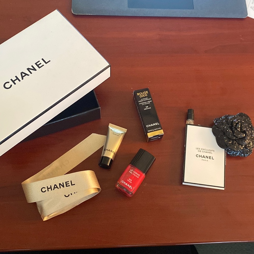 Chanel Beauty Gift Box with limited edition lip colour, nail colour, etc